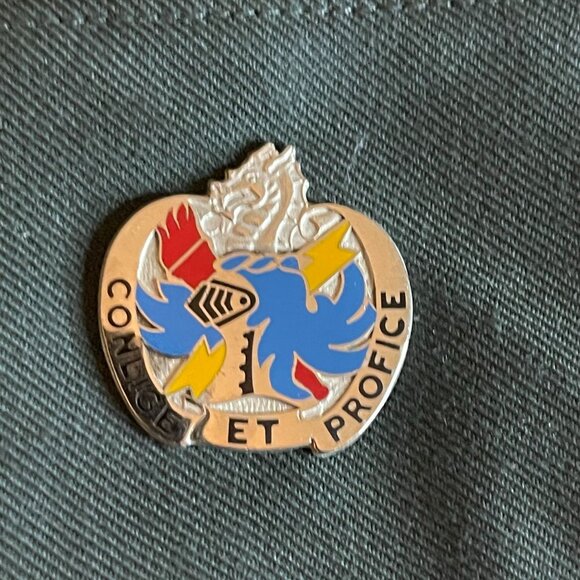 Mens Garrison Cap 7 3/8 Green Wool Blend With Bernard Cap Co. Badge - Picture 6 of 7